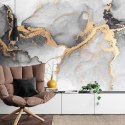 Fototapeta Black Gold Abstract Background Of Marble Liquid Ink Art Painting On Paper . Image Of Original Artwork Watercolor Alco