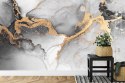 Fototapeta Black Gold Abstract Background Of Marble Liquid Ink Art Painting On Paper . Image Of Original Artwork Watercolor Alco