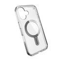 Speck Presidio Perfect-Clear ClickLock & MagSafe - Etui iPhone 16 (Clear / Chrome Finish / Serene Silver)