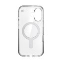 Speck Presidio Perfect-Clear ClickLock & MagSafe - Etui iPhone 16 (Clear / Chrome Finish / Serene Silver)