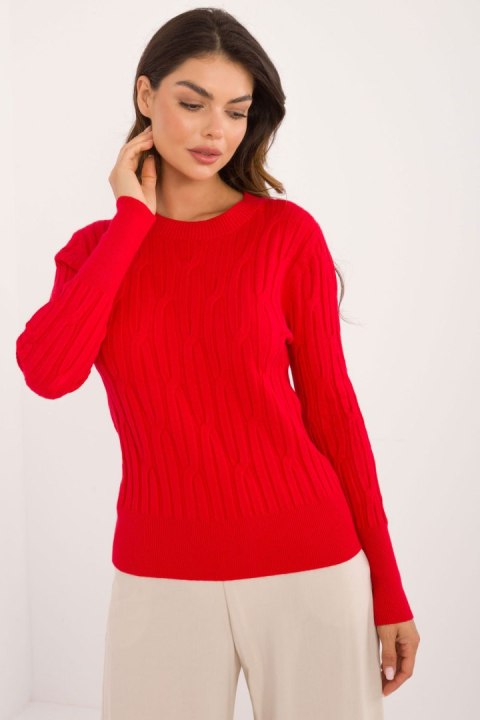 Sweter Damski Model AT-SW-2338-2.61 Red - AT AT