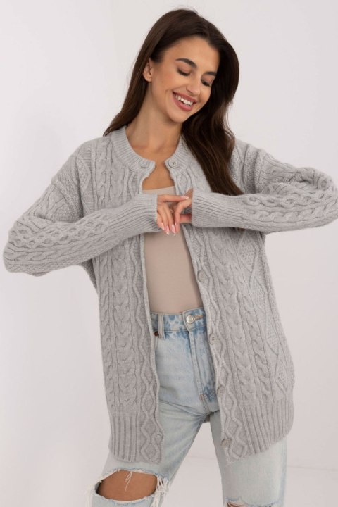 Sweter Damski Model AT-SW-23525.21 Grey - AT AT