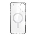 Speck Presidio Perfect-Clear ClickLock & MagSafe - Etui iPhone 16 Plus (Clear / Chrome Finish / Serene Silver)