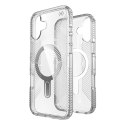 Speck Presidio Perfect-Clear Grip ClickLock & MagSafe - Etui iPhone 16 Plus (Clear / Chrome Finish / Serene Silver)