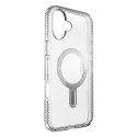 Speck Presidio Perfect-Clear Grip ClickLock & MagSafe - Etui iPhone 16 Plus (Clear / Chrome Finish / Serene Silver)