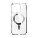 Speck Presidio Perfect-Clear Grip ClickLock & MagSafe - Etui iPhone 16 Pro (Clear / Chrome Finish / Serene Silver)