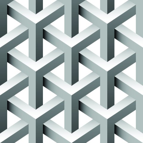 Tapeta Geometryczna, Efekt 3D, Z Głębią, Do Salonu