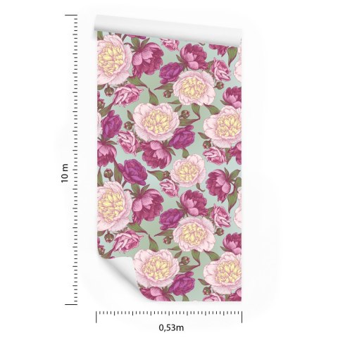 Tapeta Piękne Piwonie W Odcieniach Różu