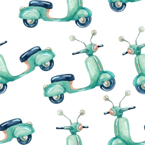 Tapeta Skutery Malowane Akwarelą