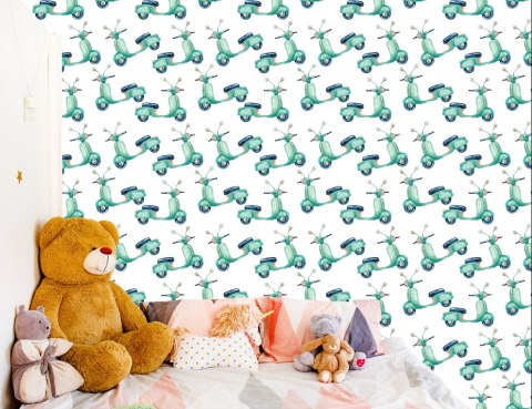 Tapeta Skutery Malowane Akwarelą