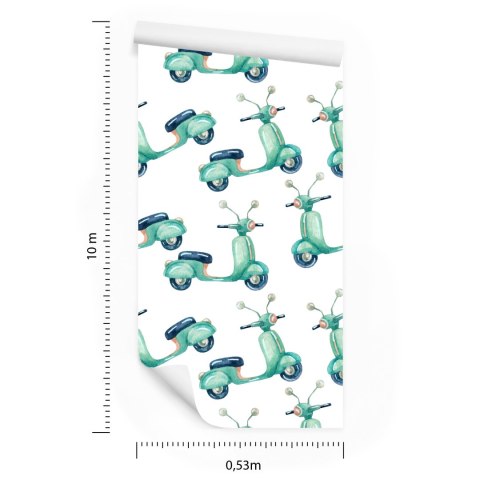 Tapeta Skutery Malowane Akwarelą