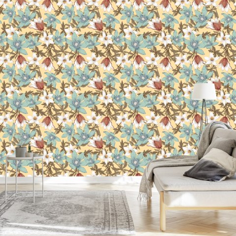 Tapeta Stylowe Kolorowe Kwiaty