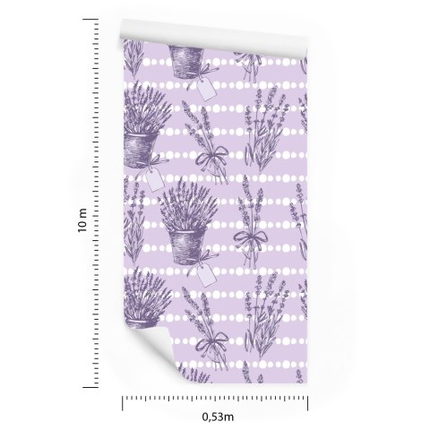 Tapeta Retro Lawenda