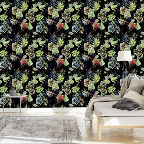 Tapeta Róże W Ciemnych Barwach