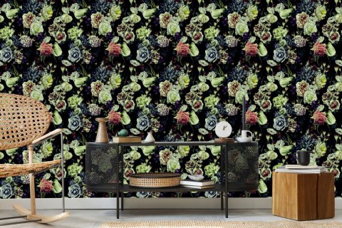 Tapeta Róże W Ciemnych Barwach