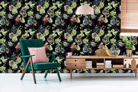 Tapeta Róże W Ciemnych Barwach