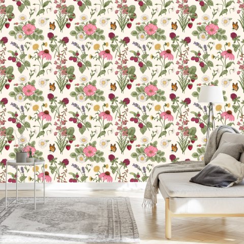 Tapeta Sezonowe Owoce Z Kwiatami