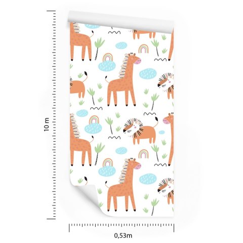 Tapeta Zwierzątka Safari Lwy Tęcza, Pokój Chłopca