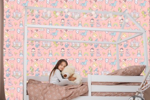 Tapeta Bajki Księżniczki Tęcza, Do Pokoju Dziecka