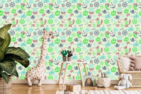 Tapeta Zwierzątka Piraci