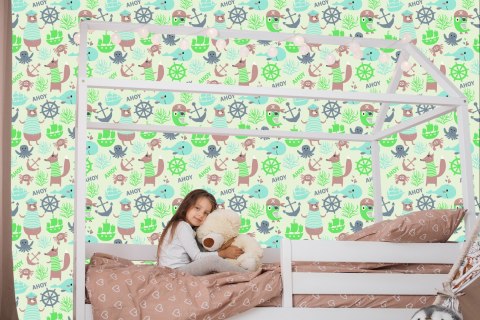 Tapeta Zwierzątka Piraci