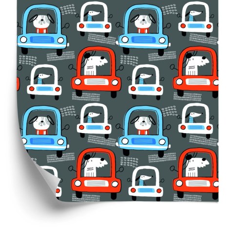 Tapeta Psy W Samochodach