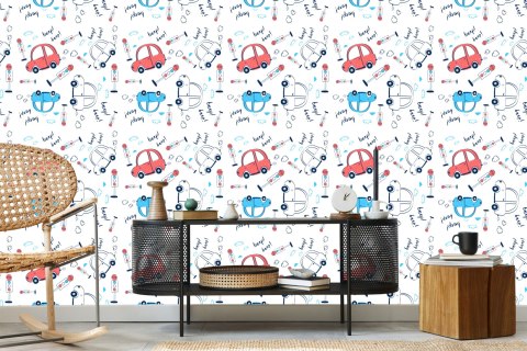 Tapeta Samochody, Auta, Chmurki, Do Pokoju Dziecka