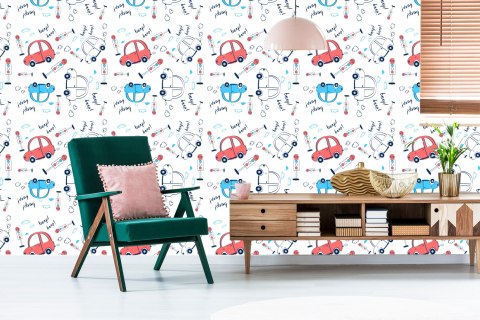 Tapeta Samochody, Auta, Chmurki, Do Pokoju Dziecka