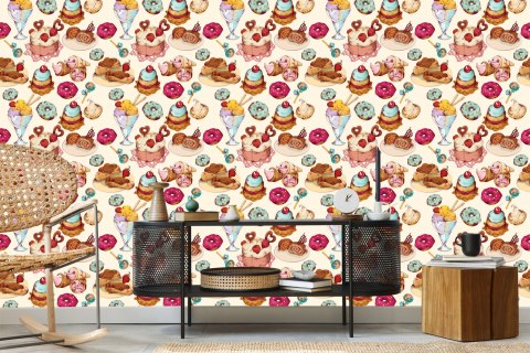 Tapeta Słodycze W Stylu Vintage