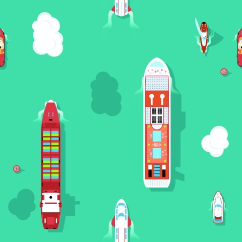 Tapeta Statki Z Lotu Ptaka