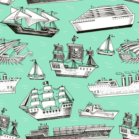 Tapeta Statki Z Różnych Epok