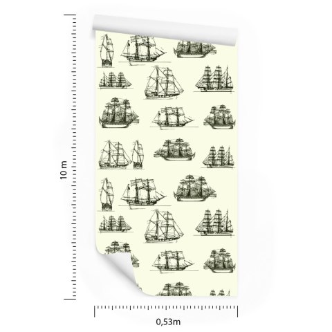 Tapeta Szkice Zabytkowych Statków