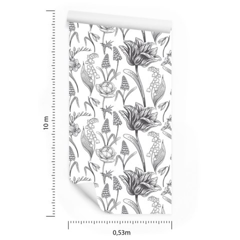 Tapeta Tulipany Z Kwiatami Polnymi