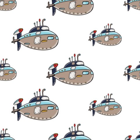 Tapeta W Statki Kolorowe Pojazdy Pokój Dziecięcy