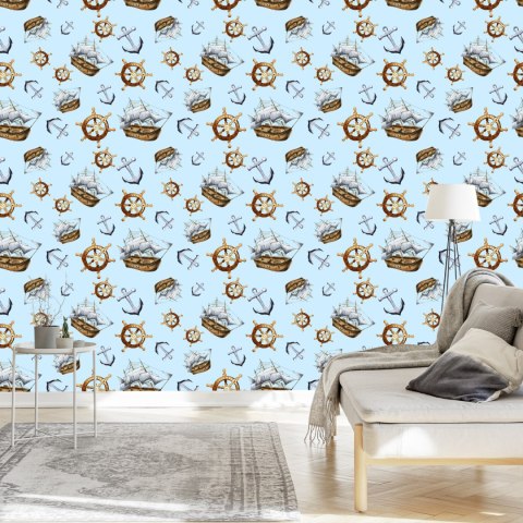 Tapeta Żaglowce, Kotwice I Ster