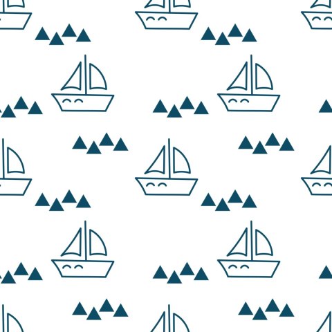 Tapeta Żaglówki Z Wzorkami