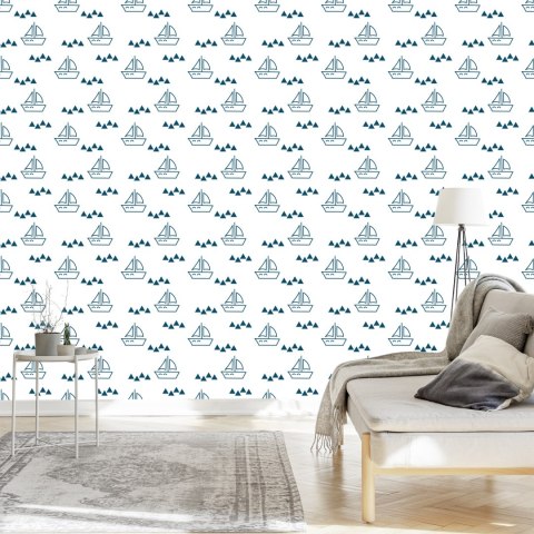Tapeta Żaglówki Z Wzorkami