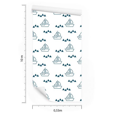 Tapeta Żaglówki Z Wzorkami