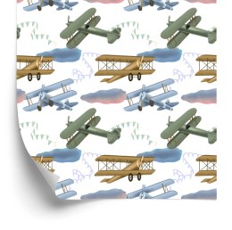 Tapeta Samoloty Retro Z Chmurami