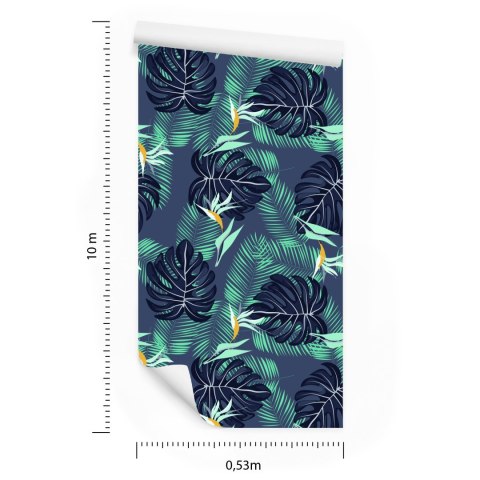 Tapeta Tropikalne Kwiaty I Liście