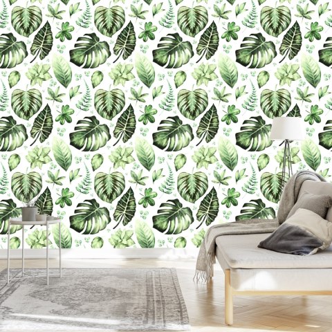 Tapeta Tropikalne Liście Zieleń
