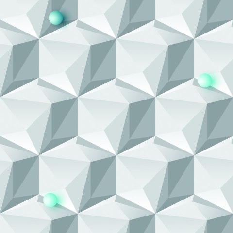 Tapeta Geometryczny Motyw - Efekt 3D