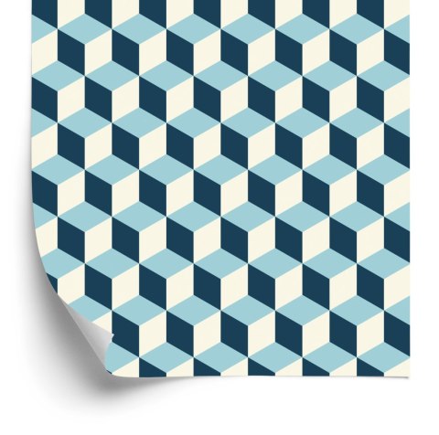 Tapeta Sześciany 3D W Stylu Retro