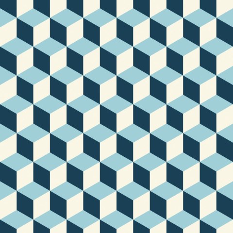 Tapeta Sześciany 3D W Stylu Retro