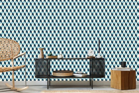 Tapeta Sześciany 3D W Stylu Retro