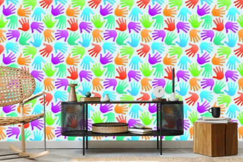 Tapeta Nowoczesna Kolorowy Wzór Do Pokoju Dziecka