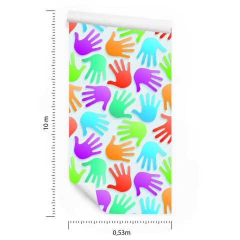 Tapeta Nowoczesna Kolorowy Wzór Do Pokoju Dziecka