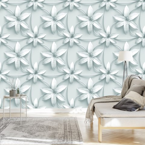 Tapeta Czarno-Białe Lilie