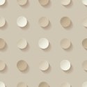 Tapeta Groszki W Odcieniach Beżu - Efekt 3D
