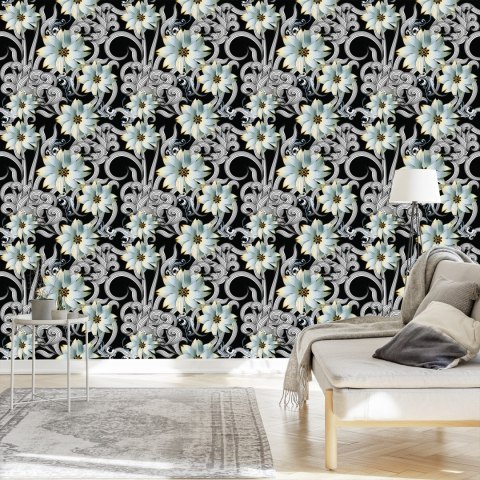 Tapeta Optyczna, Efekt 3D, Kwiaty, Do Sypialni